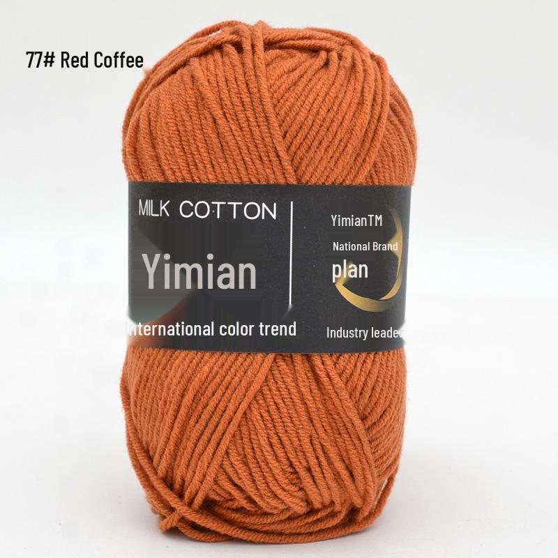 Yimian Milk Cotton Yarn for Baby Crochet: 4 Strands for Dolls, Slippers & Blankets