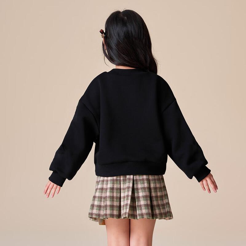 

Huatiancai Girls Thickened 3D Embroidered Winter Pullover 130