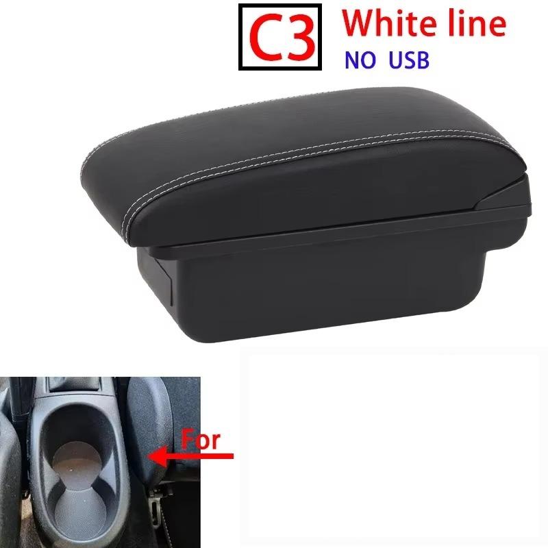 Pour Opel Corsa E Boîte Accoudoir Pour Corsa E Boîte de Rangement Intérieure Accoudoir en Cuir PU avec USB Accessoires de Voiture 2014 2015 2016-2019