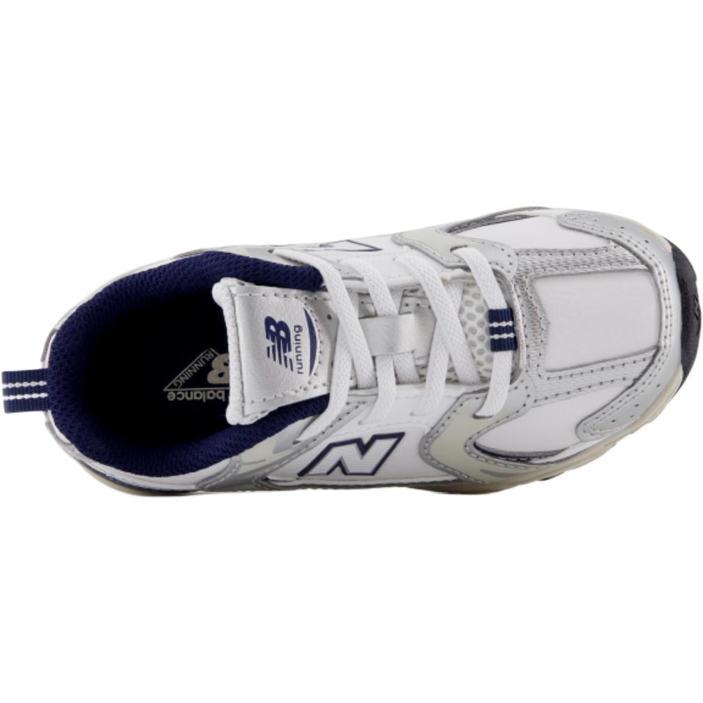 New Balance Synthetic Leather MR530 Comfortable Shock Absorbing Low Top Walking Shoes Baby Shoes Silver White IZ530GN