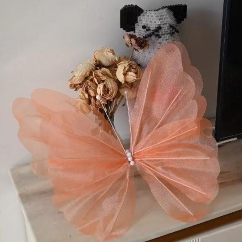 1Pcs Silk Yarn Artificial Butterfly Decoration Birthday Party Supplies for Home Wedding DIY Photography Props Accessories