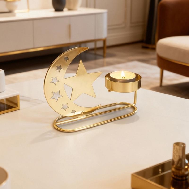 Moon Shaped Candle Holders Tealight Holders Metal Moon Candle Stand Candlestick for Christmas Dining Wedding Home Decors