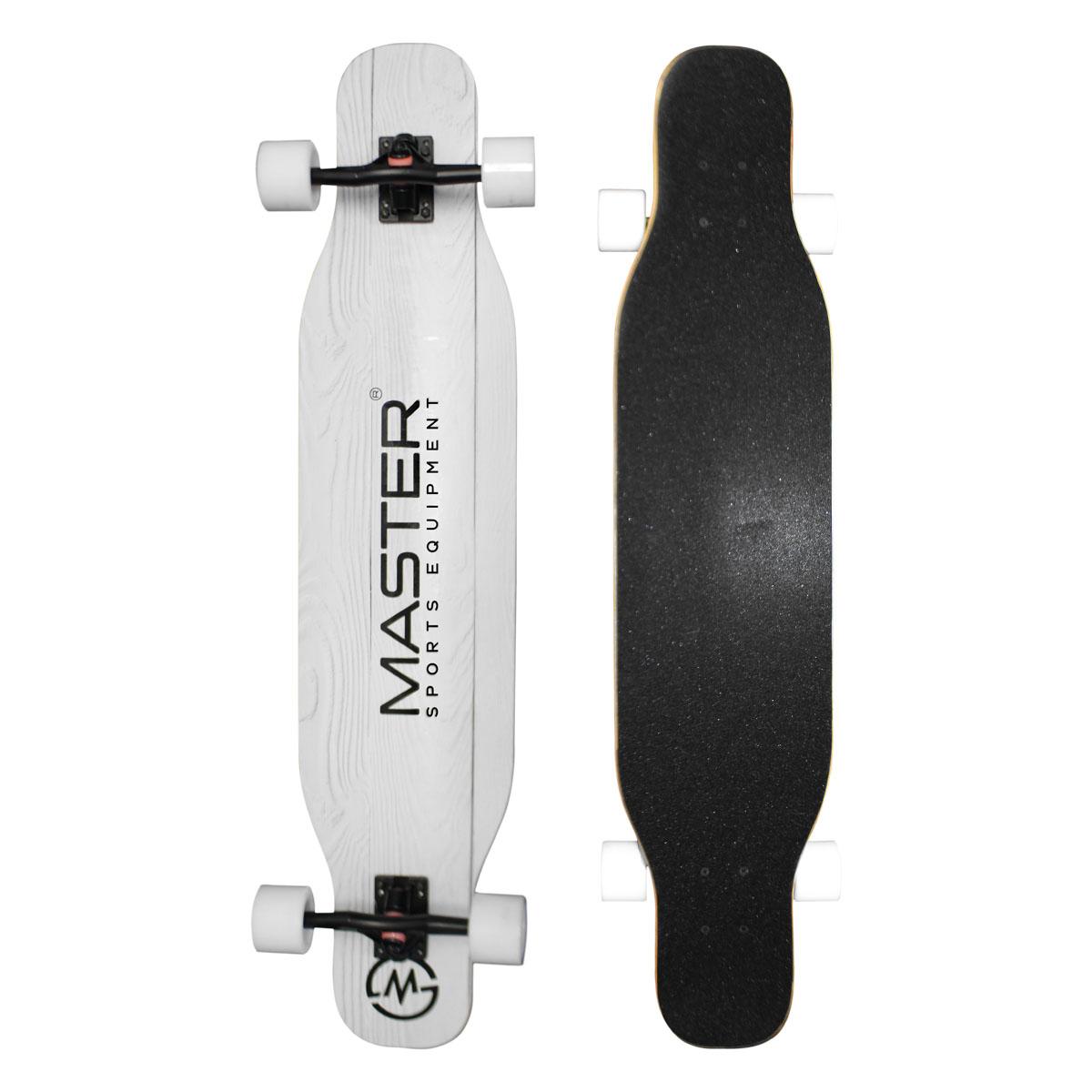 Super Merchant Longboard MASTER 42  Esdoorn Skateboard 107cm - Ontwerp: Wit Hout