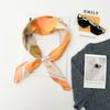 Summer imitation silk satin silk scarf magnetic suction silk scarf lazy silk scarf long necklace decorative thin scarf
