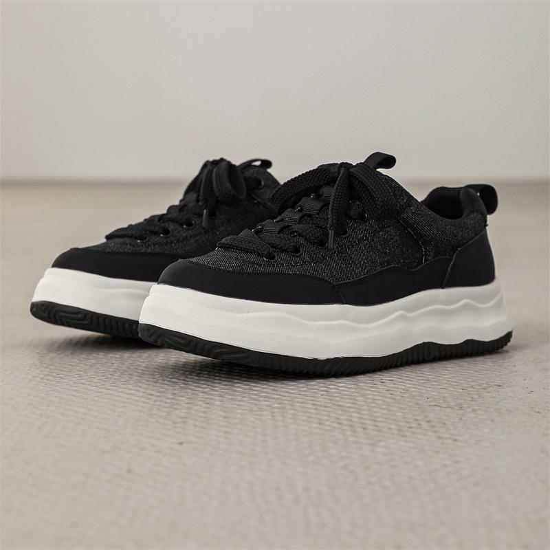 

Men s shoes 2025 spring men s muffin sole versatile white shoes casual shoes men s thick-soled heightening men s board shoes trend 44