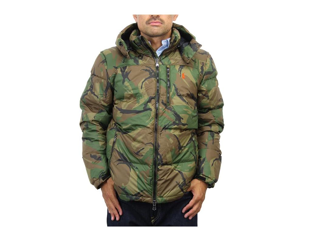 Polo Ralph Lauren Performance Down Jacket Size 0101839 Parka, M, Camo,