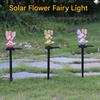 Led Solar Powered Flower Fairy Light Resin Elf Garden Decorative Lamp Outdoor Waterproof Light for Lawn Patio Yard Flowerbed