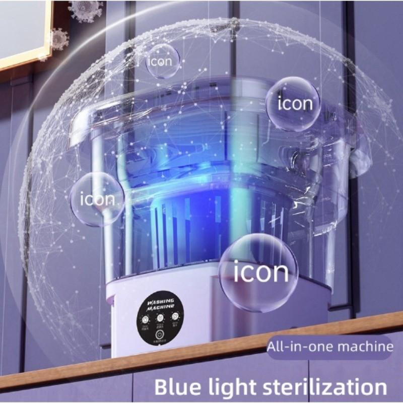 Portable Electronic Mini Washing Machine Dormitory Underwear Laundry Machine Large Capacity Foldable Washing Machine