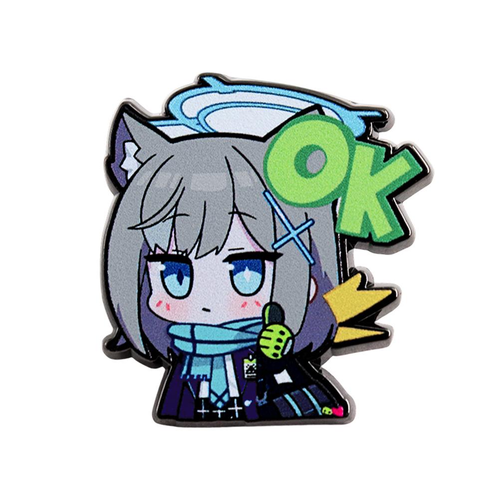 Логотип игры Azure Девушка с волчьими ушами из Абидоса Форменная Брошь-значок