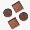 1PC Holz Coaster Tischsets Tee Kaffeetasse Pad Langlebig Hitzebeständig Teekanne Matte Walnuss Farbe Isolierung Geschirr Becherhalter