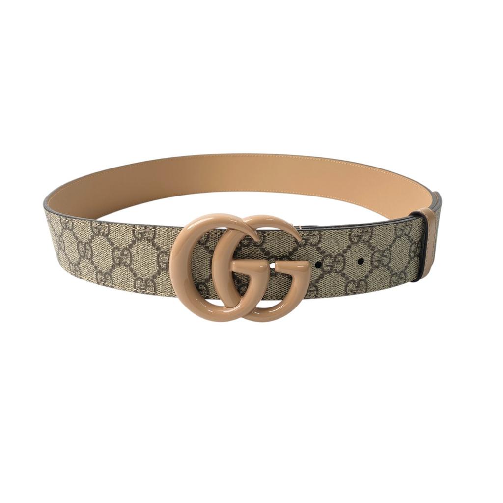 Used GUCCIbelt Pink beige/Brown Leather Women