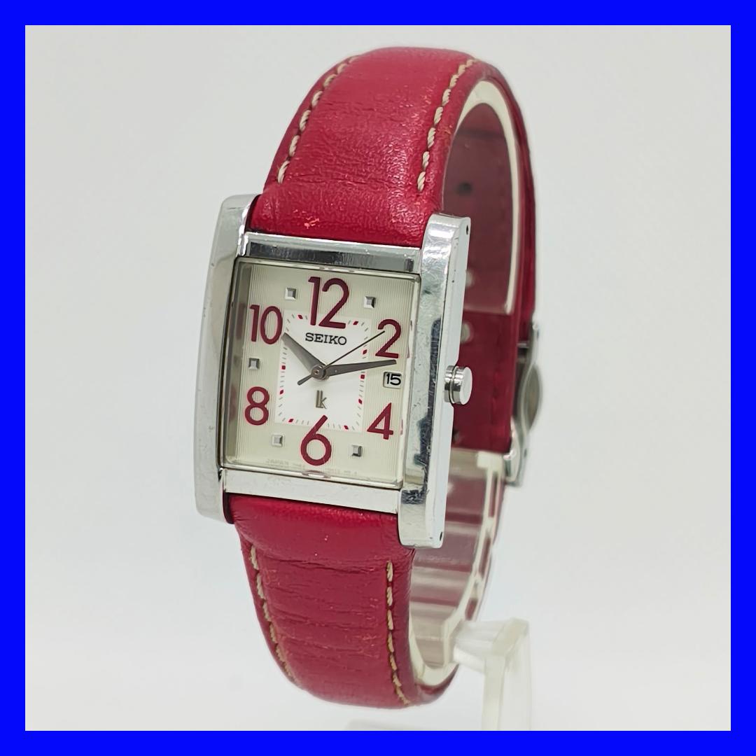 

[USED] 421 Free Shipping Battery Replaced SEIKO Analog Watch Red