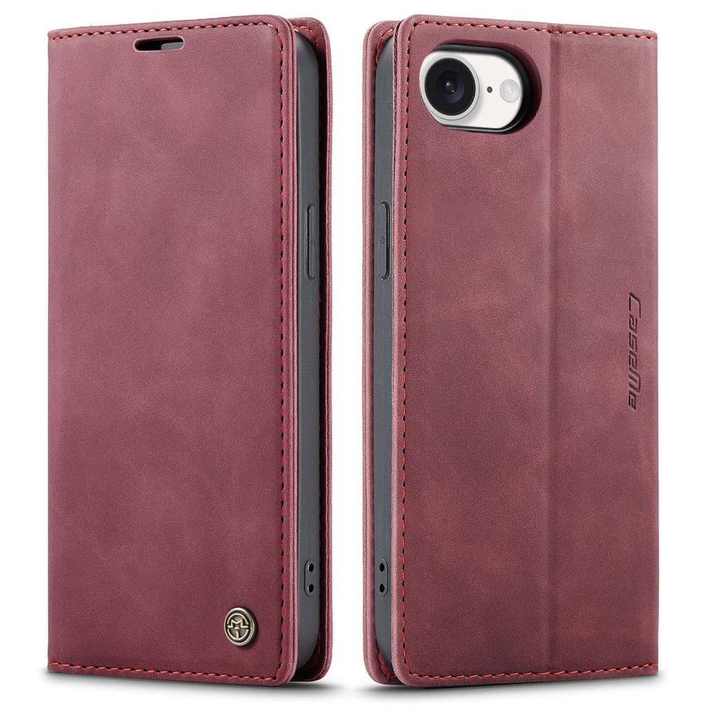 For iPhone 17e PU Leather Flip Wallet Case Magnetic Folio Cover Card Holder Credit Slots Kickstand TPU Shockproof Protective