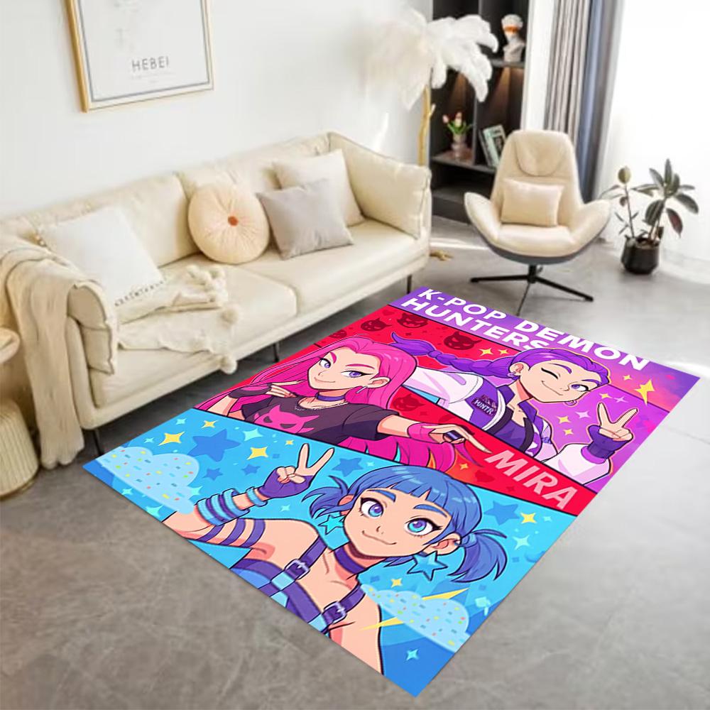 Future Fashion Icons Floor Rug Office Rug Design for Dining Room Playrooms Dormitory Kitchen Anti-slip Rug Decorate Offices