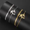 Fashion Hummingbird Honey Collection Bracelet Stainless Steel Double layered Hummingbird Flower Bracelet Animal Jewelry