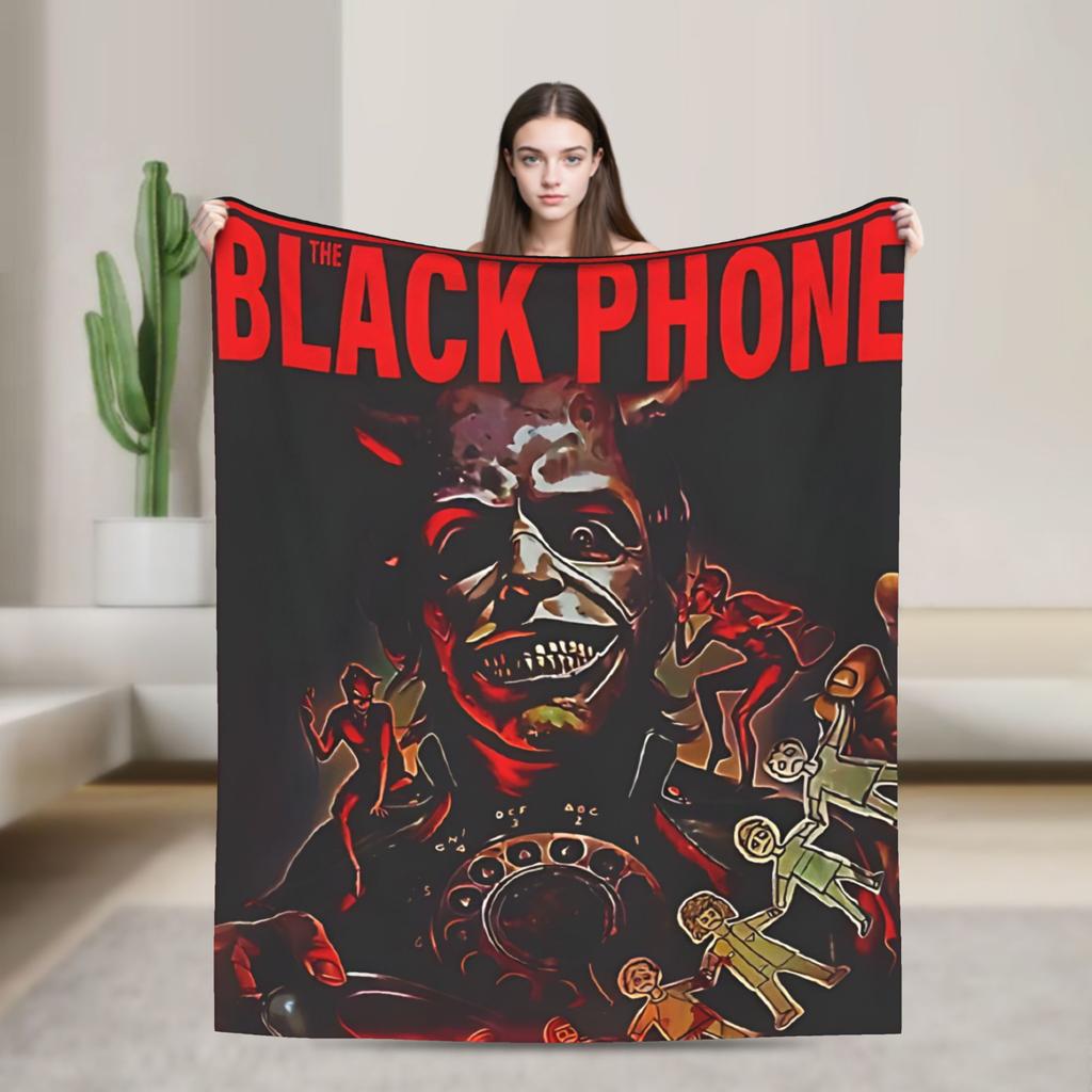 The Black Phone Horror Movie Blankets Decorative Flannel Throw Blanket For Home Decor Soft Warm Design Quality Bedspread Gift
