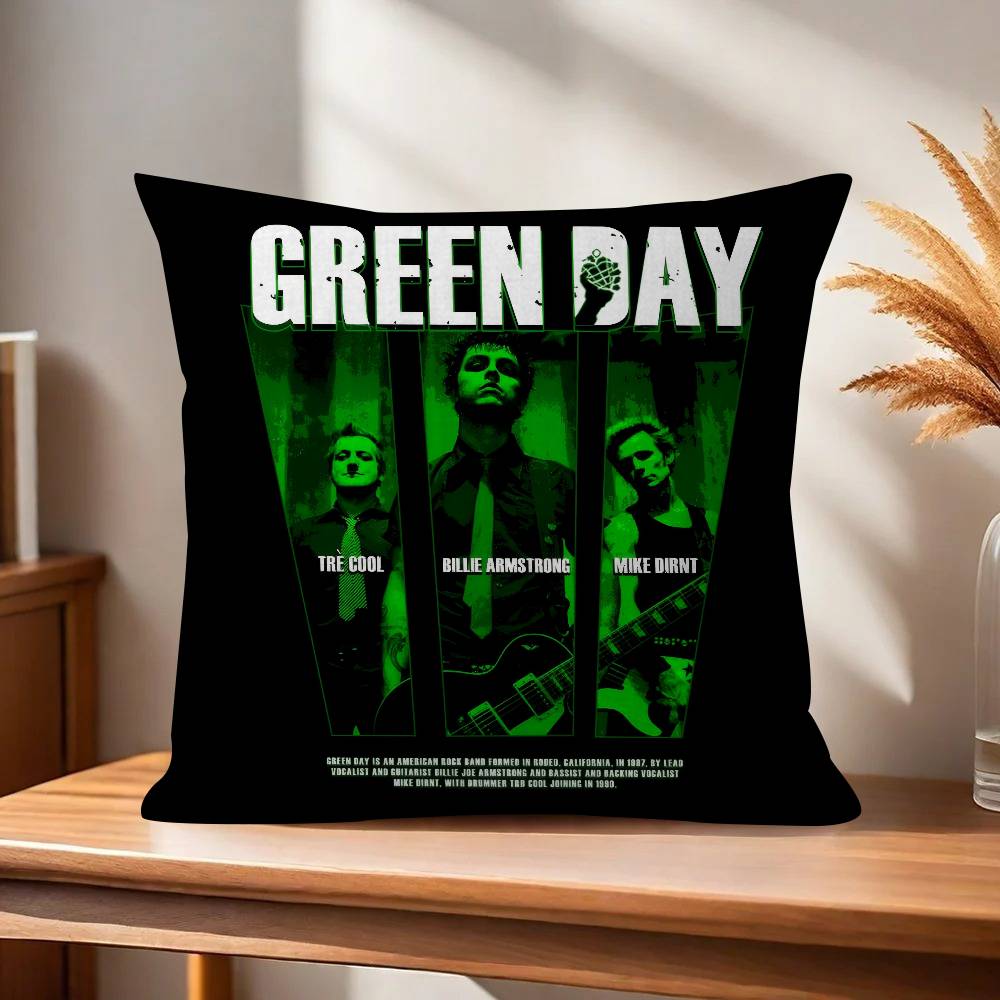 GGreen DDay Band Album Pillowcases Home Bedding Decorative Pillow Cover Wedding Super Soft Pillow Case