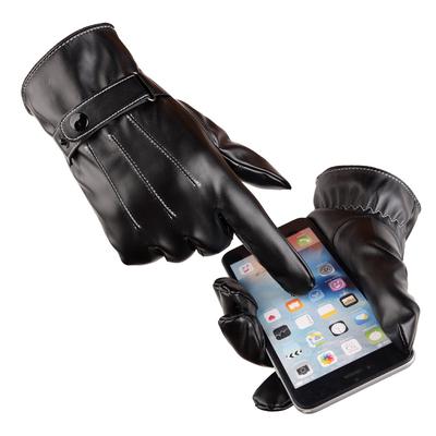 Men Luxurious Leather Winter Super Driving Warm Gloves  Hands