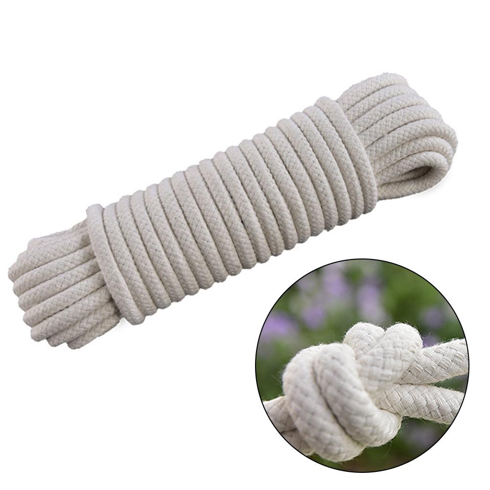 Multi-Purpose Cotton Rope Strong User-friendly Versatile Use 100m Core-Spun Cotton Rope DIY Drawstring Hand-Woven