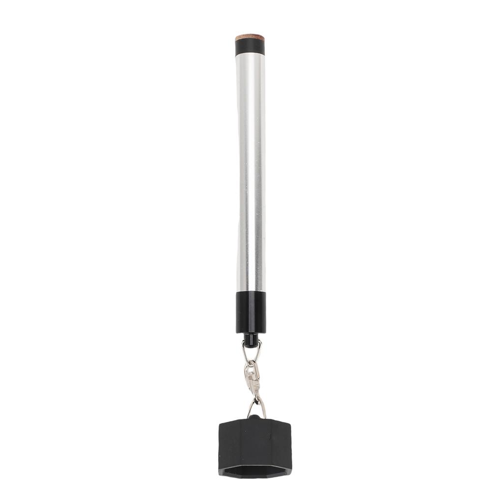 Pool Cue Chalk Holder with Spikes and Cover Metal Chalk Pen for Billiard Stick Tip Repair Octagonal