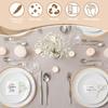 Uxcell 4er-Set Runde Gewebte Platzsets, 15", Hitzebeständig, Farbverlauf Braun für Küchen-/Esstischplatten