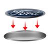 BBBM3 Car Aluminum Alloy Logo Sticker Body Rear Trunk Stickers For Ford Focus Edge Fiesta EcoSport Escort Ranger Fusion Mondeo Mustang
