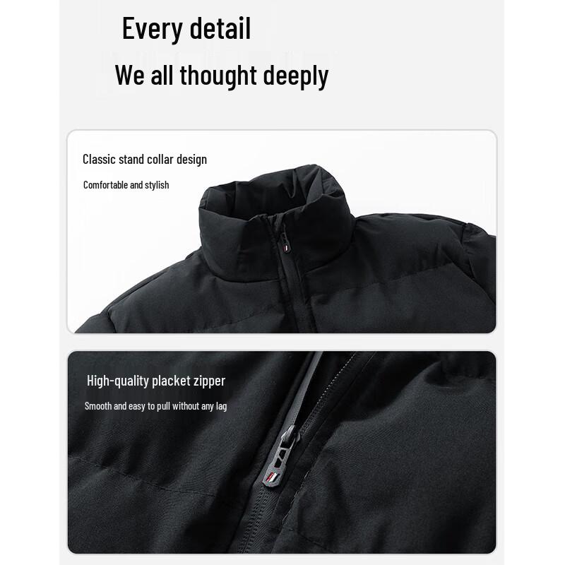 Mark Fairwhale Men's Stand Collar Thick Puffer Jacket