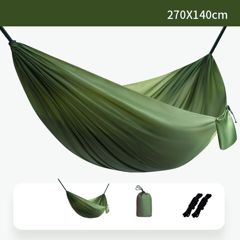 Camping Equipment Hammock Anti Rollover Swing Portable Storage Nylon Parachute Fabric Single and Double Size Outdoor Camping Hiking Garden Hammock