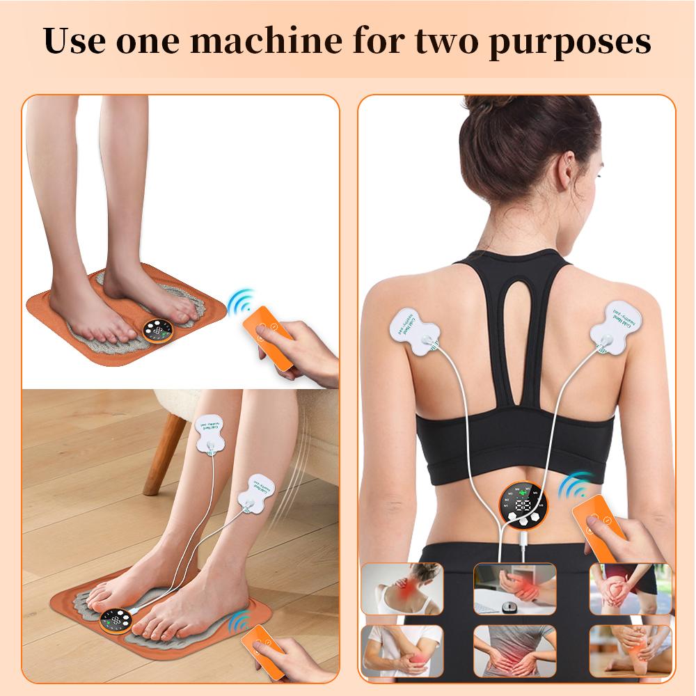 Smart RF Foot Massager Pad - 8 Mode Remote Control for Muscle Relaxation & Leg  Blood  Blood SlimmingCirculation