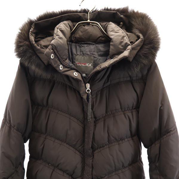 DUVETICA Circe with fox fur down parka 38 Brown Jacket Women Used