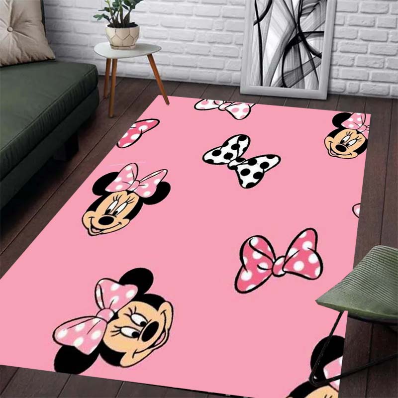 Pink Beautiful Minnie Print Pattern Carpet - Slip-resistant Kitchen Mat Outdoor Carpet Home and Bedroom Decoration Birthday Gift