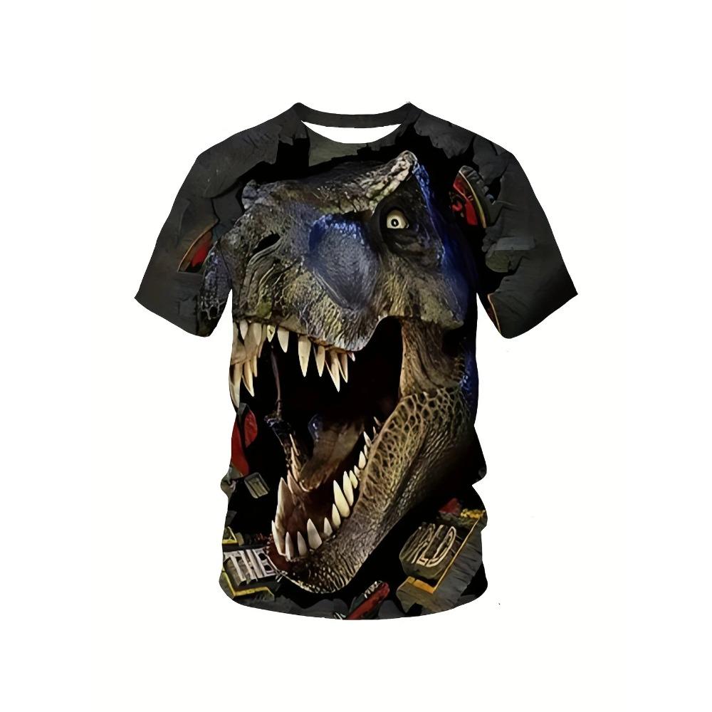 Funny Animal Pattern 3D Print T-shirts Cosplay Daily Casual Sports Round Neck Short Sleeved Men's T-shirts