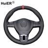 Sewing Car Steering Wheel Cover Volant Funda Volante For Volkswagen VW Gol Tiguan Passat B7 Passat CC Touran Jetta Mk6 Non-slip