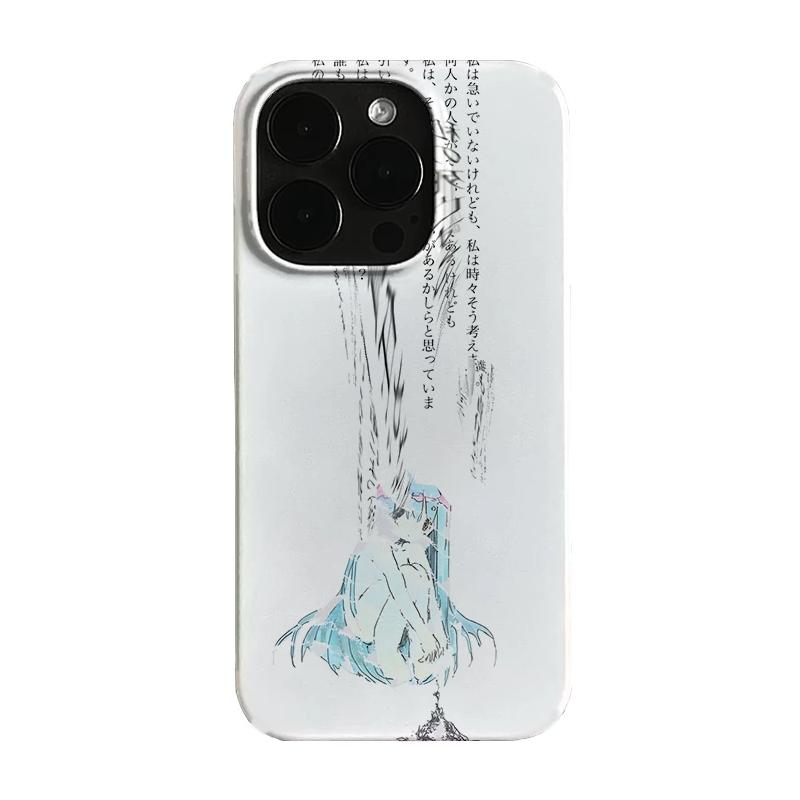 

Cute Japanese Anime Text Art Girl Kawaii Cartoon Phone Case for iPhone 17 AIR 16 15 14 13 12 11 PRO XSMAX XR 7 8 PLUS Y2K Cover iPhone 14 Pro