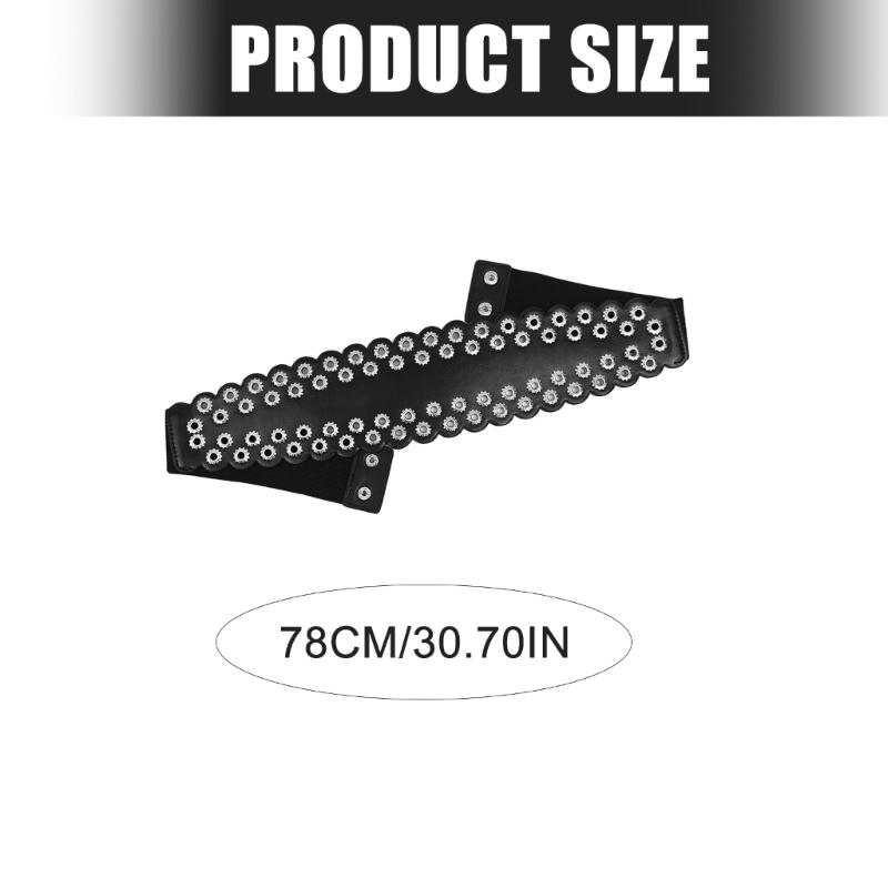 Stylish Metal Eyelet PU Waist Cincher Belt for Fashionable Women Men Versatility in Daily Wear Comfortable Elastic Band