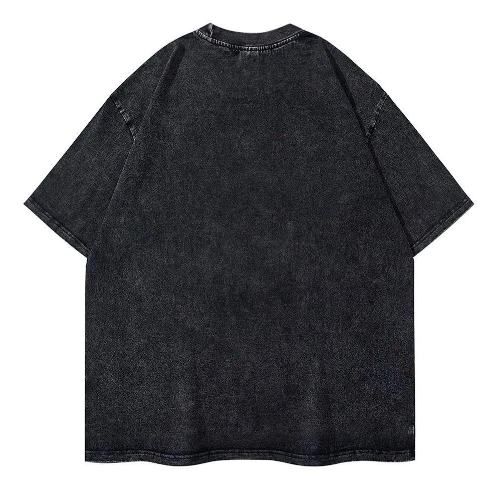 Dragon Ball Animation Peripheral T-Shirt Washed Cotton Short Sleeve T-Shirt Men's and Women's Fashion Loose Retro Top