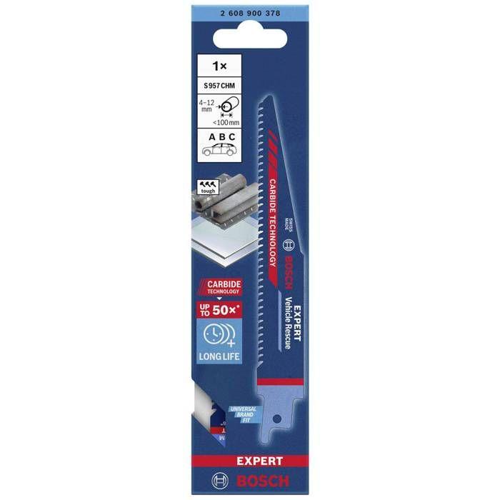 Bosch Accessories 2608900378 LAME de scie sabre EXPERT « Vehicle Rescue » S 957 CHM, 1 pièce Longueur lame de scie 150