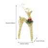 2Pcs Christmas Decorations Reindeer Decors Tabletop Decorative Lighted Deer Figurines Yard Ornament