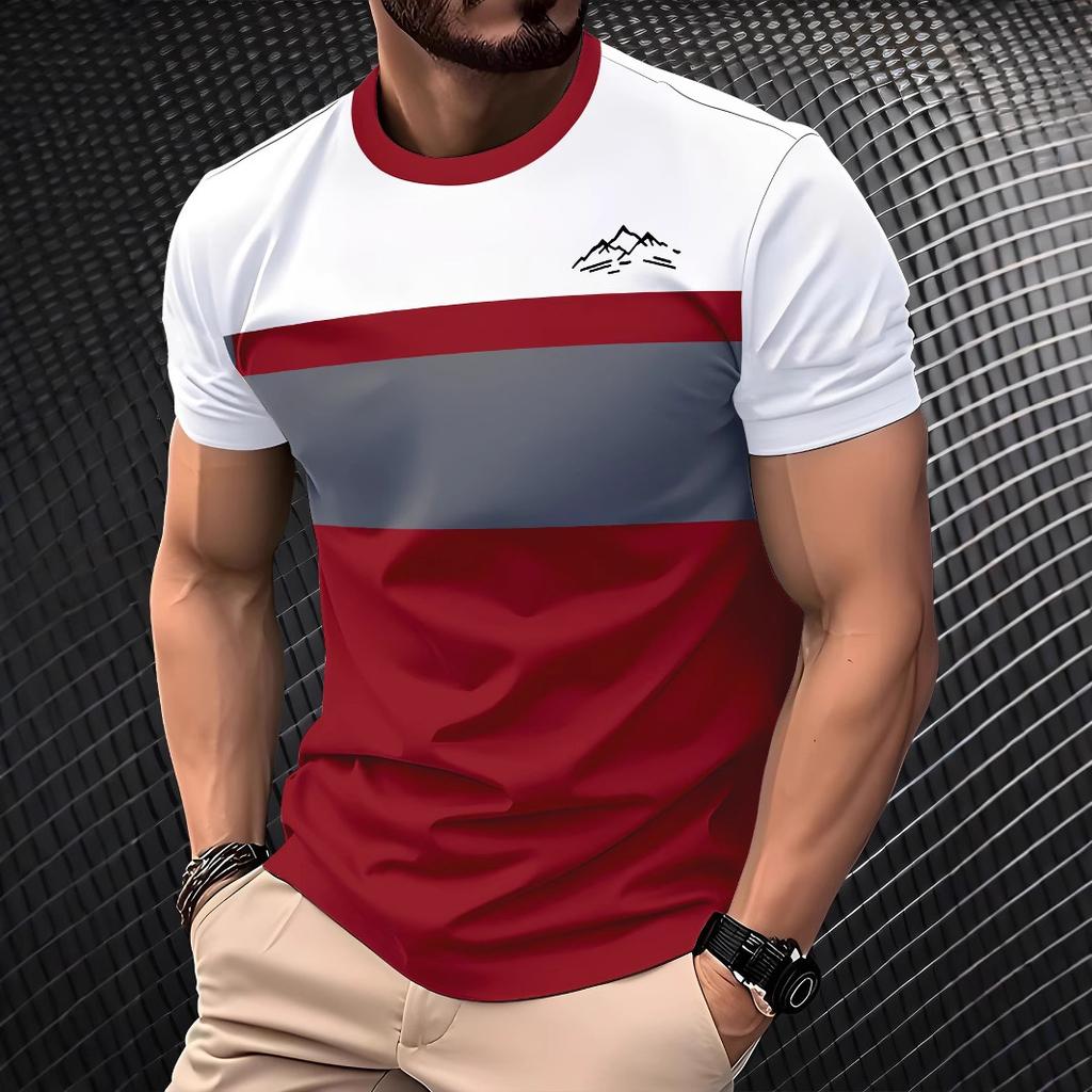 New Summer 3D Digital Printed Short Sleeved T-shirt for Men's Casual Style 3D Printed T-shirt