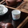 Guanlan Ceramic Auspicious Clouds Large Master Cup - Plum Blossom Deer Kung Fu Tea Tasting Set