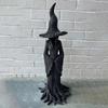 Vintage Häxstaty Harts Hantverk Bordsdekoration Halloween Gotisk Figur Magikerdekor Fantasy Prydnad Halloween Dekorationer