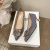 22. Beautiful Temperament, High Heels, Thick Heel Shoes, Soft Leather, Soft-soled Cheongsam, Formal Professional Shoes