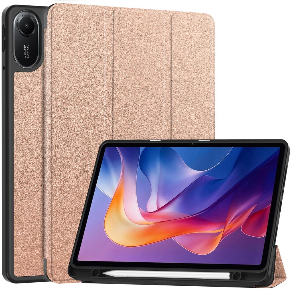 For Xiaomi Redmi Pad 2 Stand Case Shock-Absorbent Leather Tablet Cover with Pen Slot