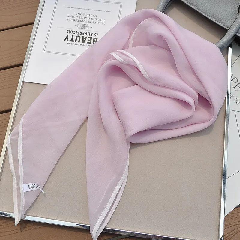 Tencel Square Scarf Women's Summer Thin Sunscreen and Neck Protection Versatile Summer Scarf