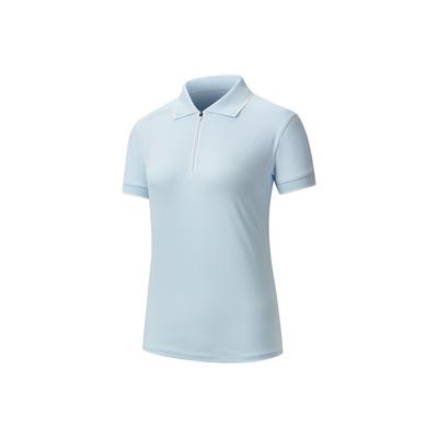 Casual Sports Loose Comfortable Breathable Short Sleeve Polo Shirt Women Tops Sky-Blue SA1250SP63T-BL154