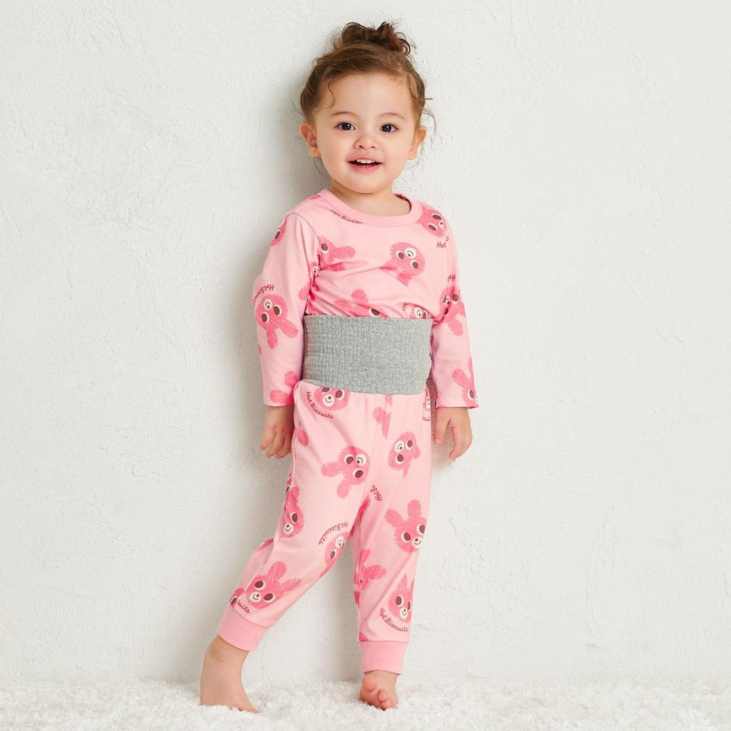 MIKIHOUSE HOT BISCUITS Pajamas for Boys and Girls, Pink, 100cm, Product Number: 70-7331-142