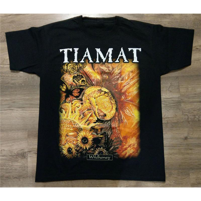 T-shirt noir en coton TIAMAT Wildhoney, populaire S