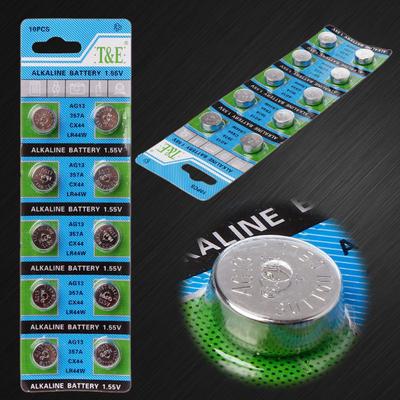 10 Pcs AG13 A76 LR44 357A S76E G13 Botão Bateria de Célula em Forma de Moeda 1.55 V Baterias de Botão Alcalinas