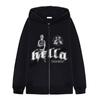 Street Hip Hop Goth Harajuku Y2k Black Zip Hoodie Women 2022 Rock Harajuku Jacket Sweater Women