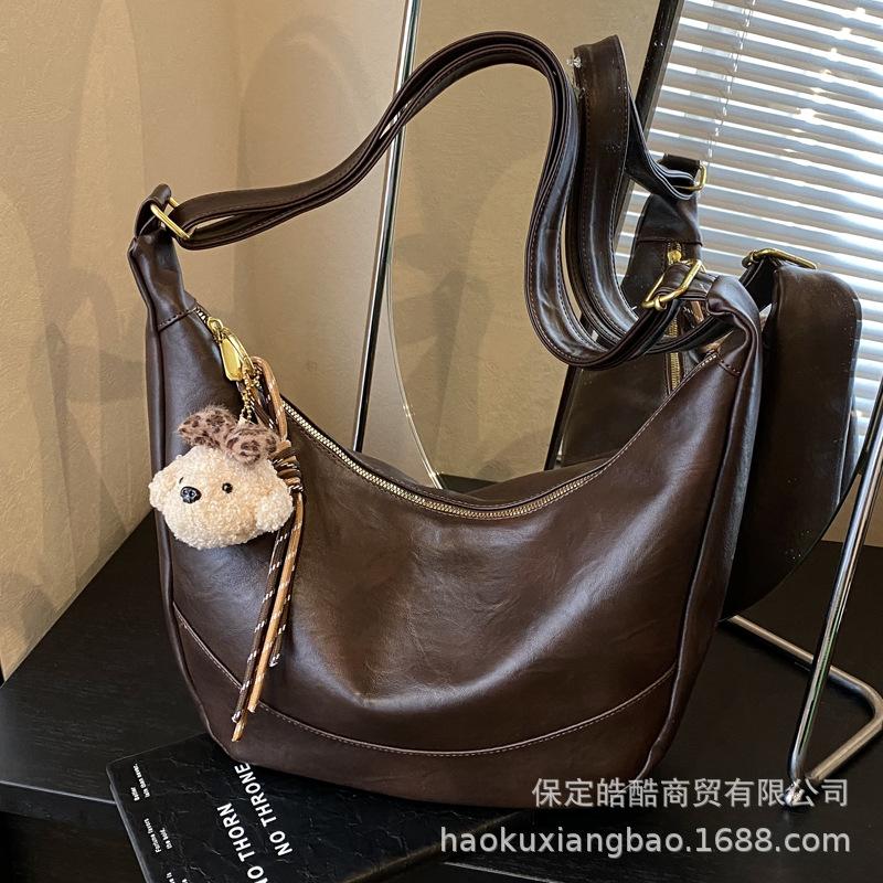 Bag Light Luxury Niche High-end Messenger Bag Women's Bag 2025 New Fashion Autumn and Winter Retro Shoulder Bag Dumpling Bag